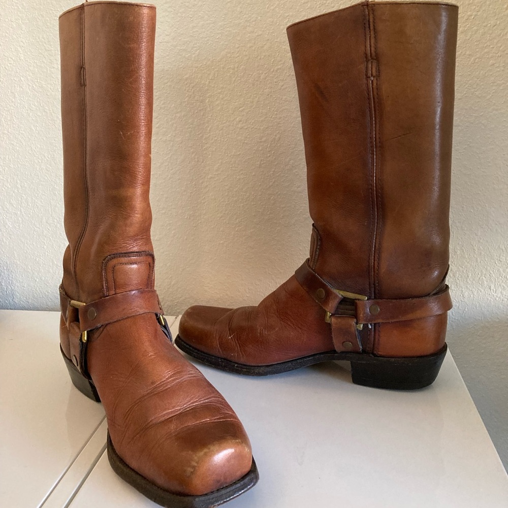 Vintage Frye harness boots, size 11